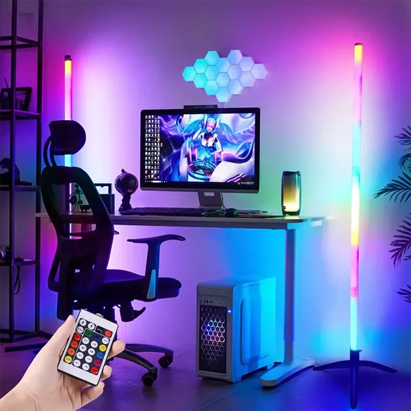 Corner Floor LED Lamp with music
