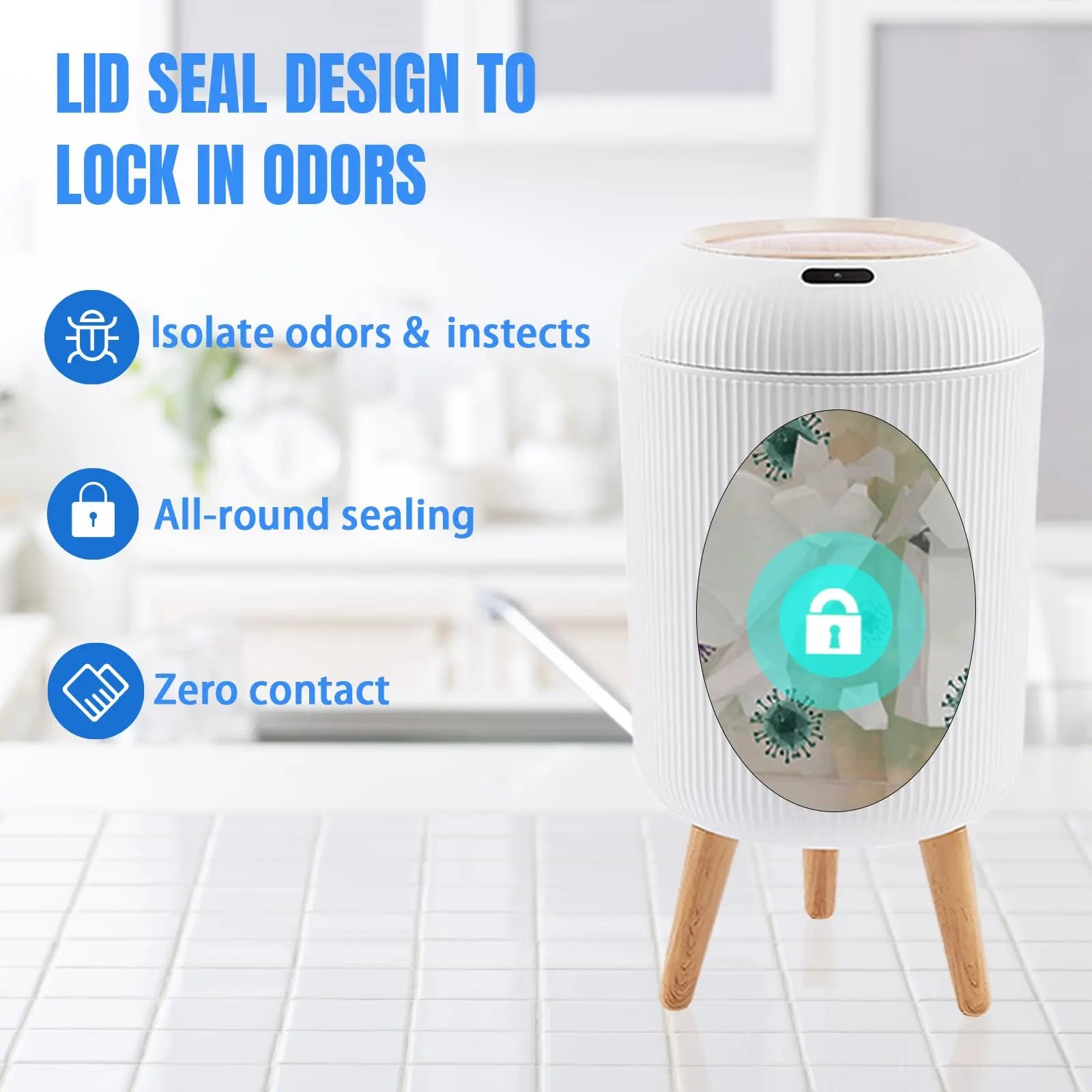 Trash Can Motion Sensor for Bedroom, Bathroom, Kitchen, Office,.