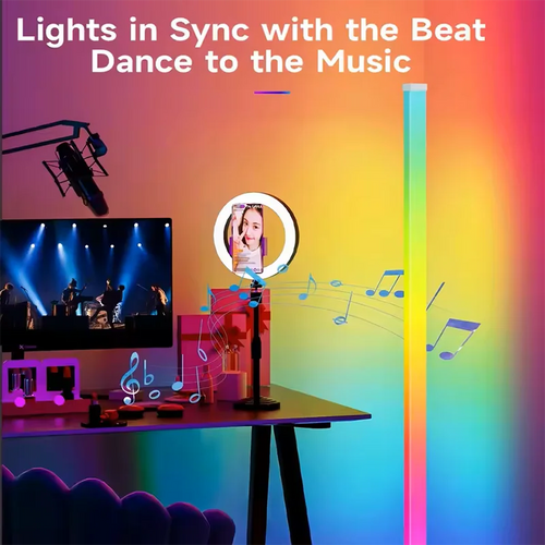 Corner Floor LED Lamp with music