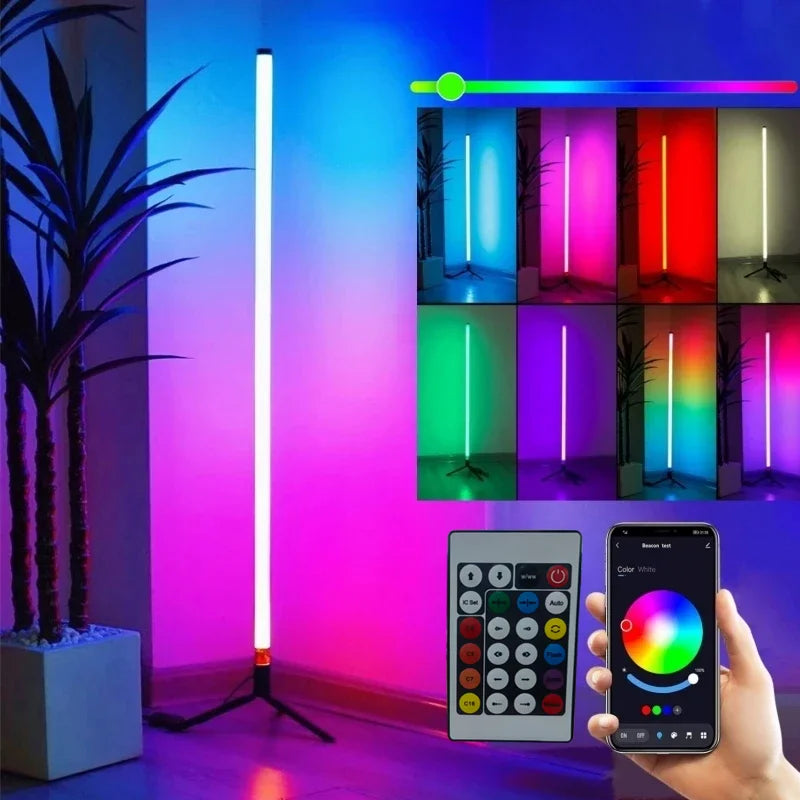 Corner Floor LED Lamp with music